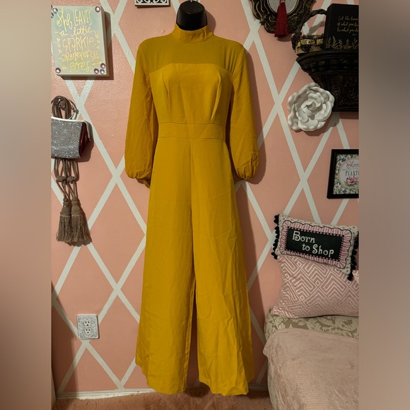 New York & Company Yellow Jumpsuit - Picture 5 of 7